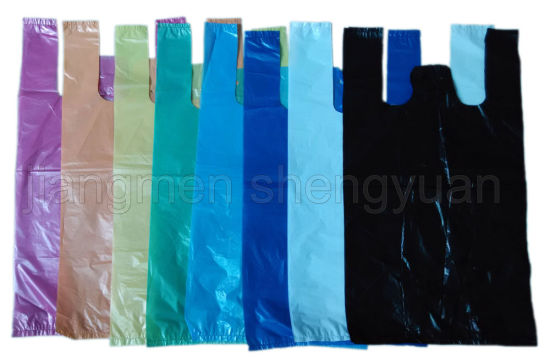 HDPE Plain Plastic Ves Handle Bag
