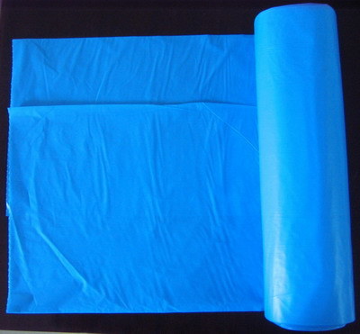 HDPE Blue Disposable C-Fold Plastic Trash Bag
