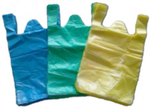 HDPE Plain Plastic Ves Handle Bag