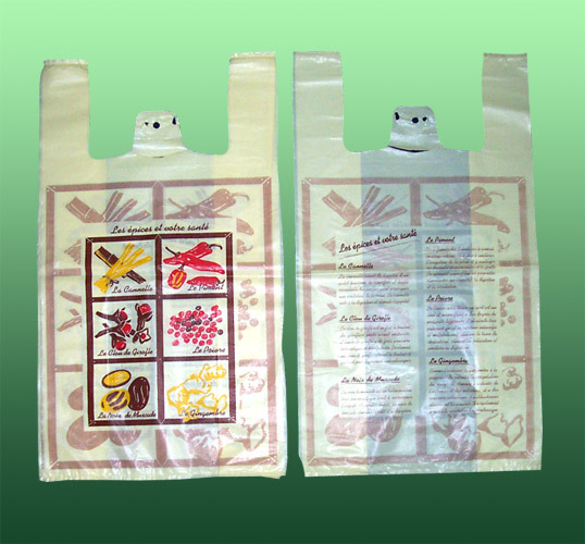 HDPE Customized Printing Vest Handle Bag