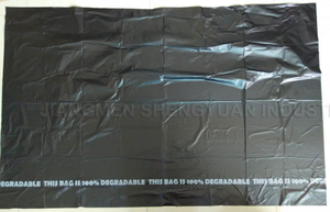 HDPE Black Oxo-Biodegradable Flat Bag (GF03)